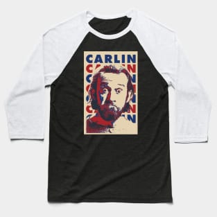 George Carlin Funny Pop Art Style Baseball T-Shirt